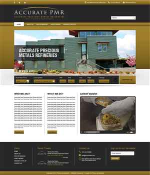 Web Design by tahir for Accurate Precious Metals Refineries Inc. | Design: #1875887