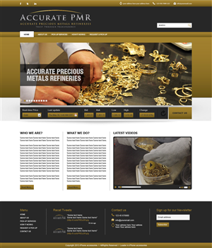 Web Design by tahir for Accurate Precious Metals Refineries Inc. | Design: #1875893