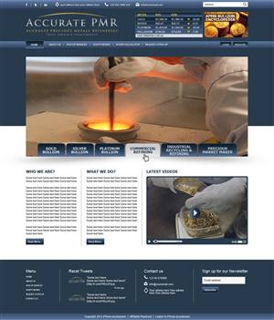 Web Design by tahir for Accurate Precious Metals Refineries Inc. | Design: #1883315