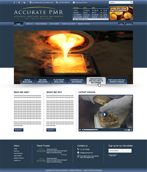 Web Design by tahir for Accurate Precious Metals Refineries Inc. | Design: #1883318