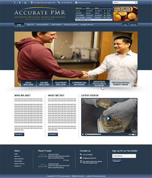 Web Design by tahir for Accurate Precious Metals Refineries Inc. | Design: #1883356