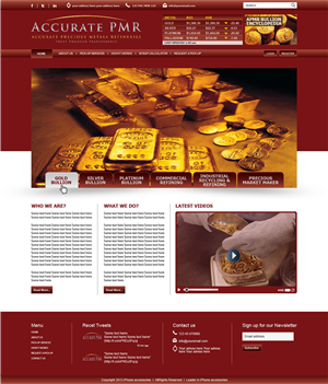 Web Design by tahir for Accurate Precious Metals Refineries Inc. | Design: #1883468