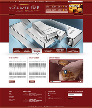 Web Design by tahir for Accurate Precious Metals Refineries Inc. | Design: #1883481