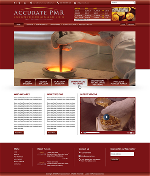 Web Design by tahir for Accurate Precious Metals Refineries Inc. | Design: #1883486