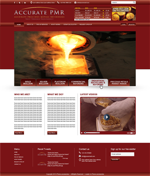 Web Design by tahir for Accurate Precious Metals Refineries Inc. | Design: #1883493