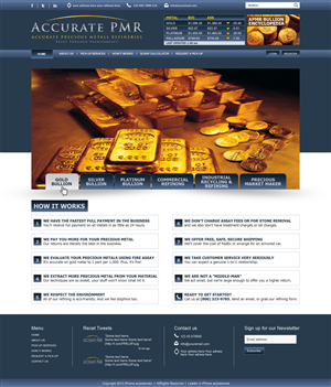 Web Design by tahir for Accurate Precious Metals Refineries Inc. | Design: #1890887