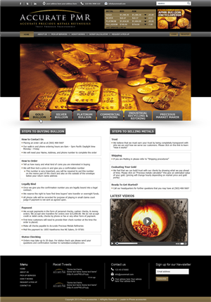 Web Design by tahir for Accurate Precious Metals Refineries Inc. | Design #1970000