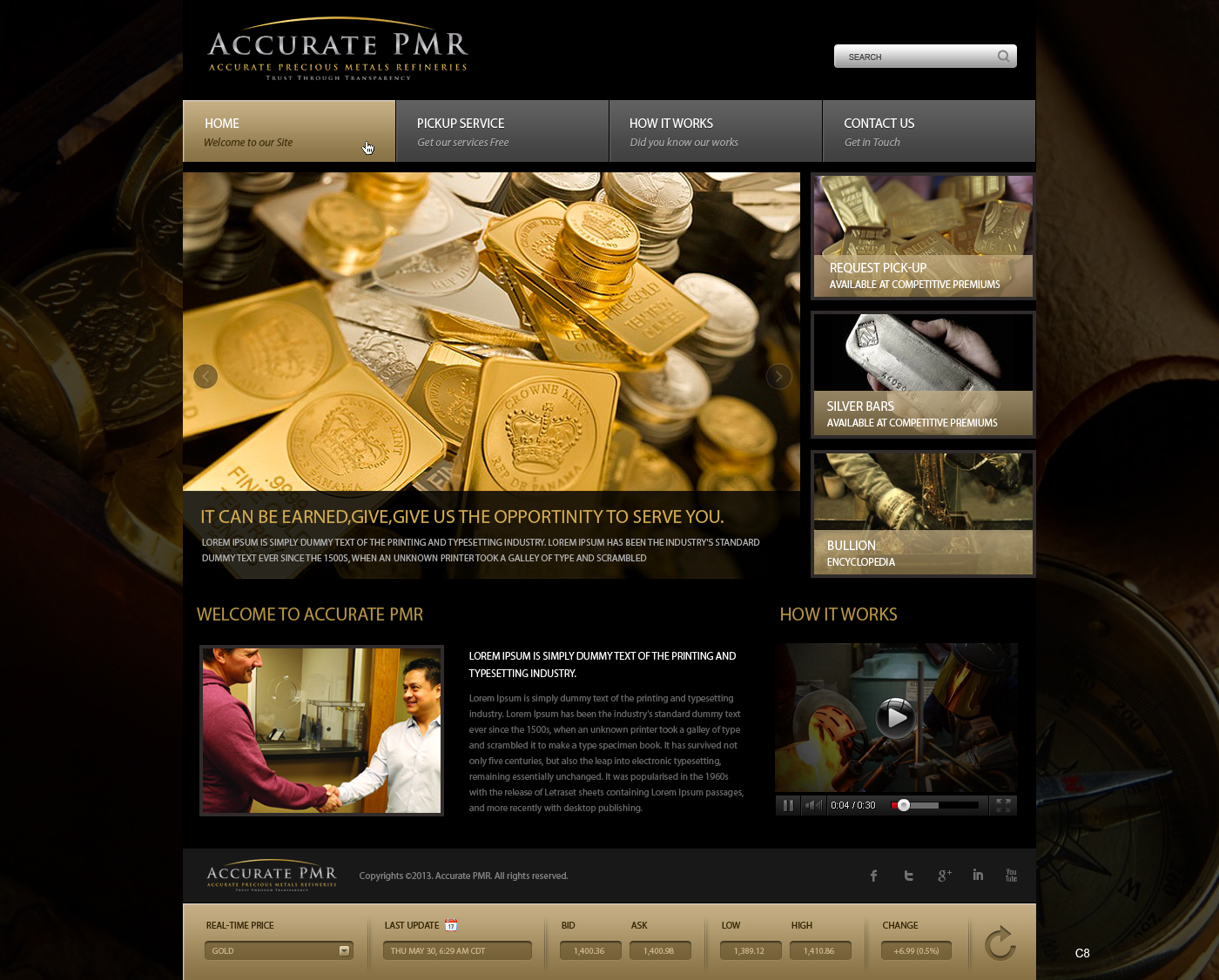 Web Design by pb for Accurate Precious Metals Refineries Inc. | Design #1873151