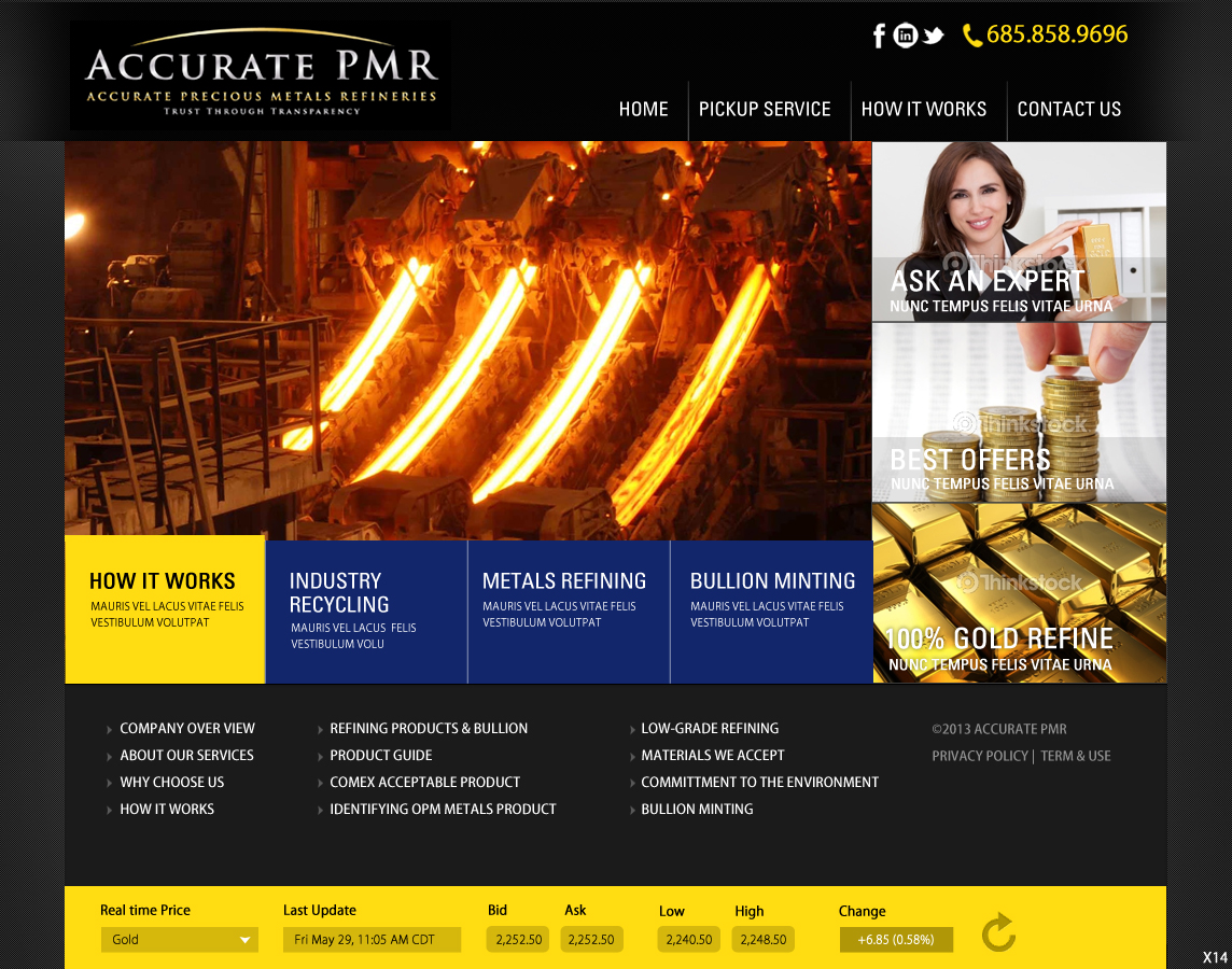 Diseño Web por pb para Accurate Precious Metals Refineries Inc. | Diseño #1873154