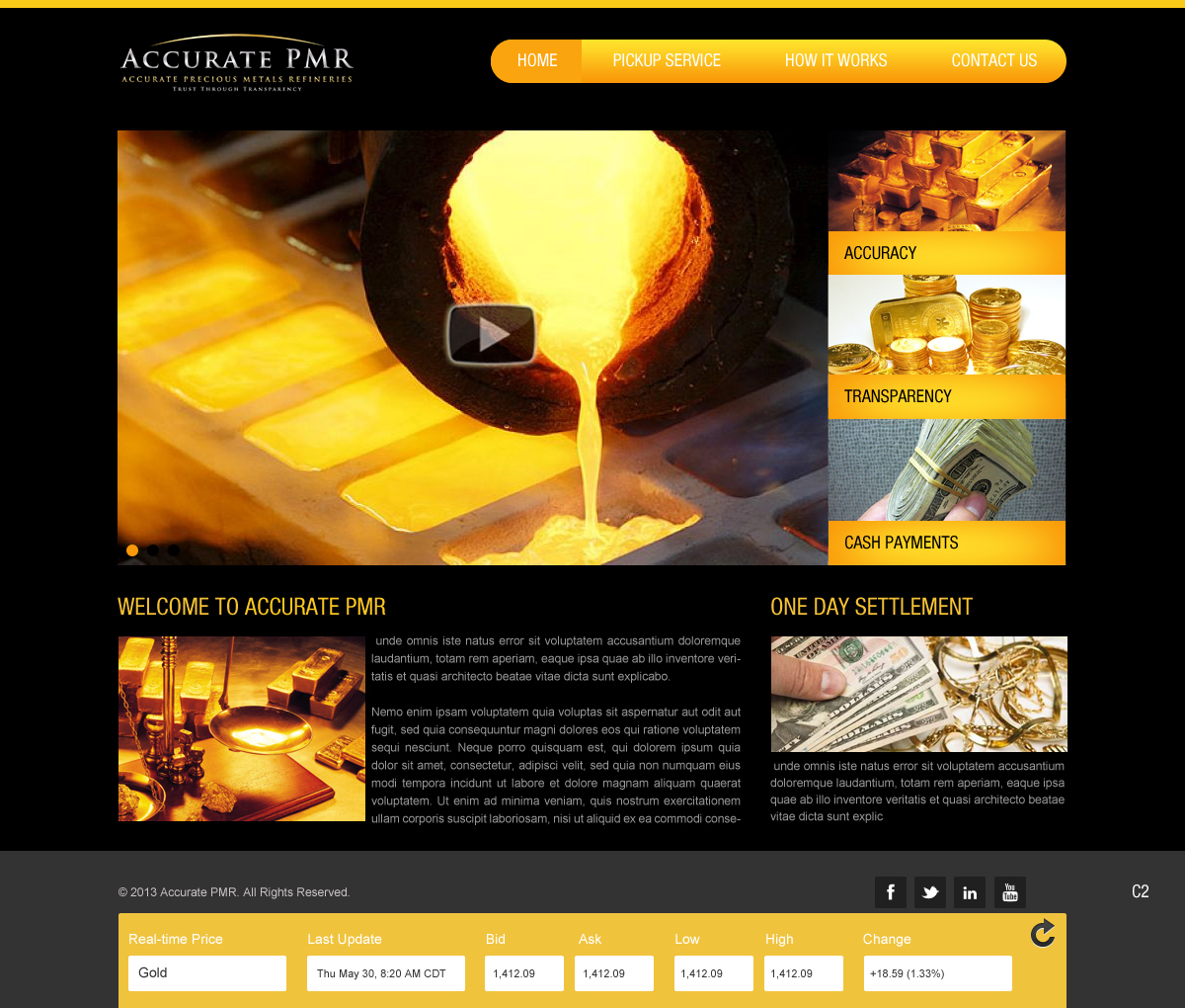 Web Design by pb for Accurate Precious Metals Refineries Inc. | Design #1877559