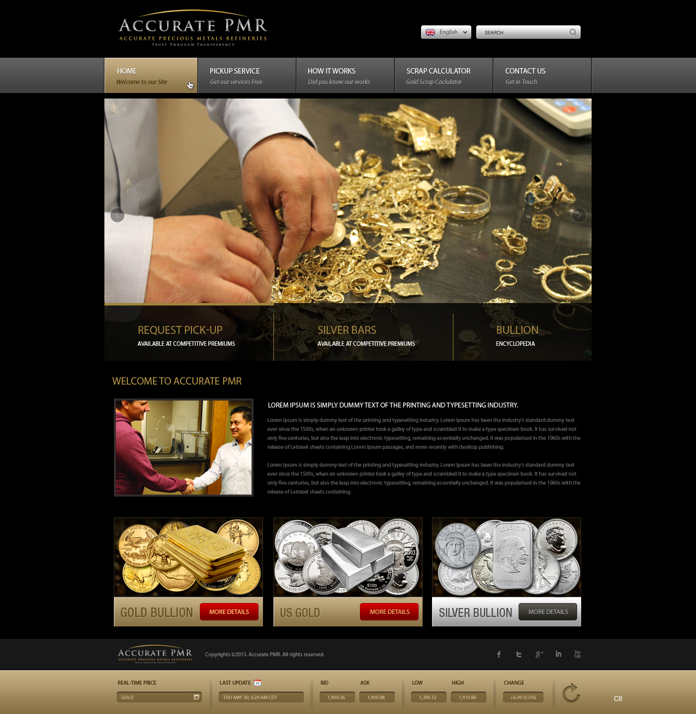 Web Design by pb for Accurate Precious Metals Refineries Inc. | Design #2034826