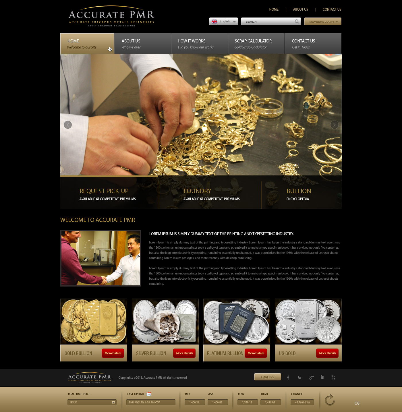 Web Design by pb for Accurate Precious Metals Refineries Inc. | Design #2071591