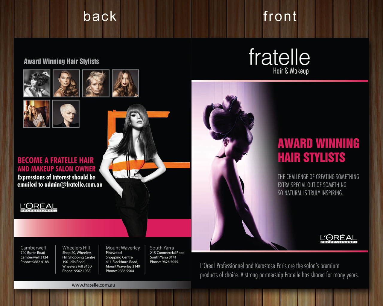 Brochure Design by Sbss for Fratelle Hair & Make up | Design #1774107