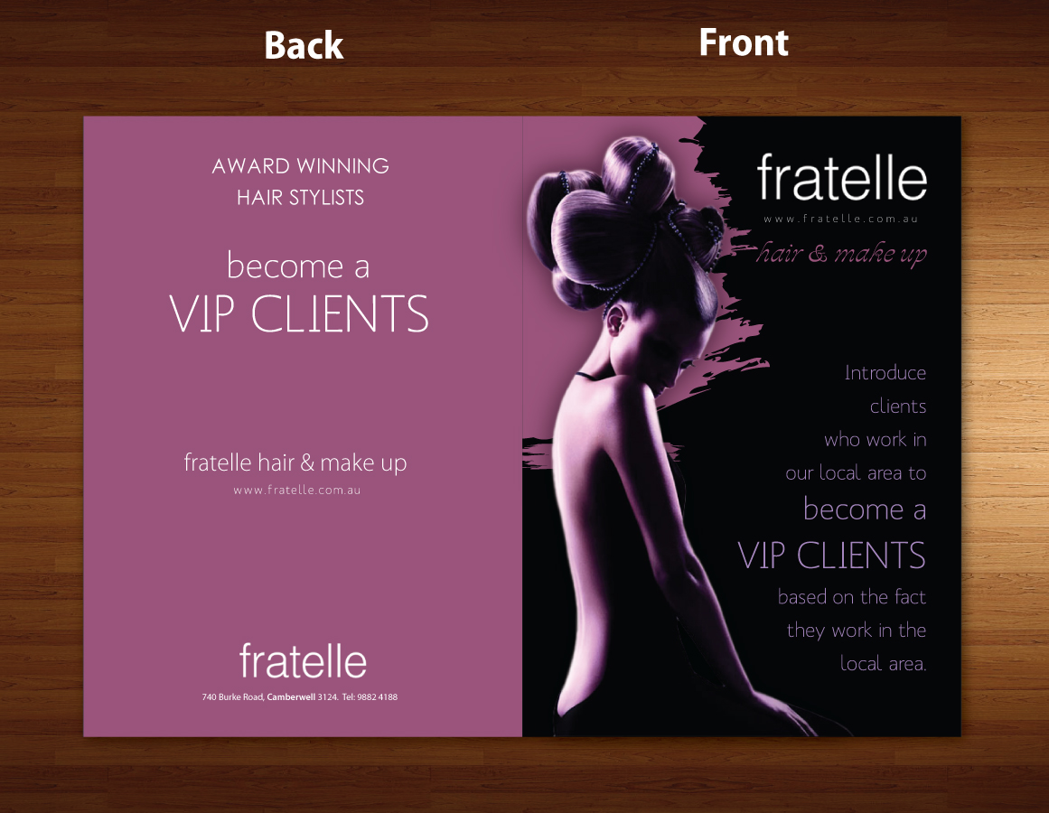 Brochure Design by Sbss for Fratelle Hair & Make up | Design #1776006