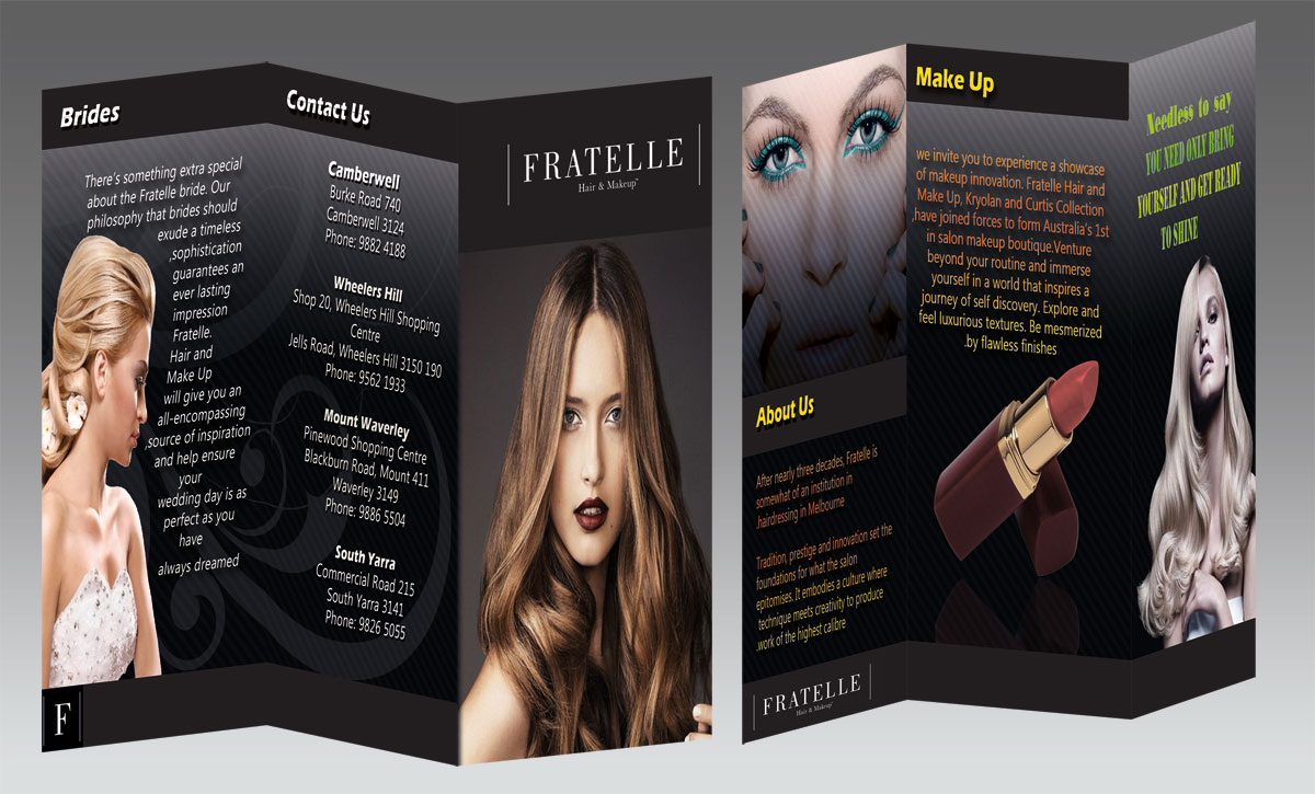 Design de Brochure par moonday pour Fratelle Hair & Make up | Design #1817083