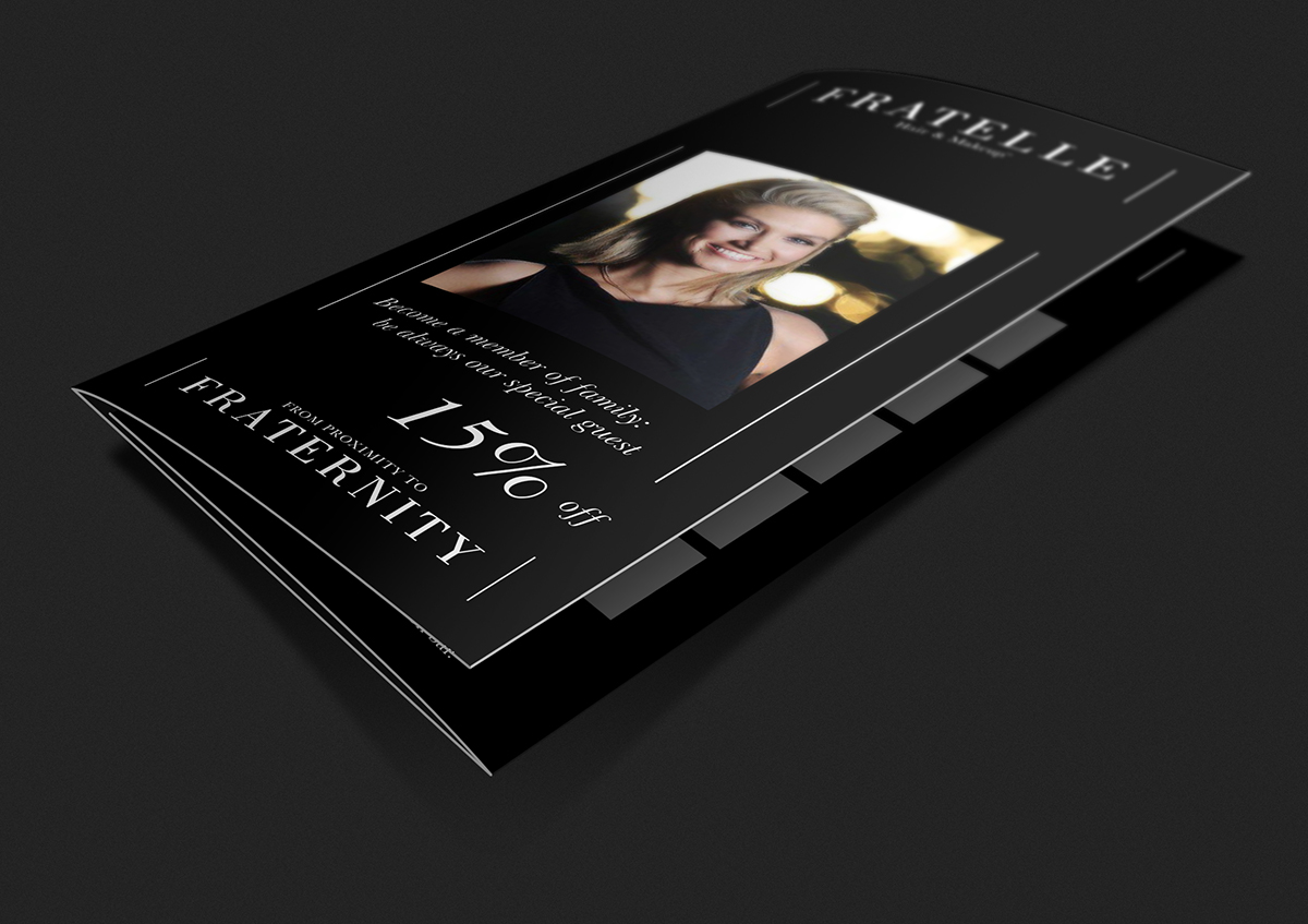 Brochure Design by Maciek for Fratelle Hair & Make up | Design #1835273