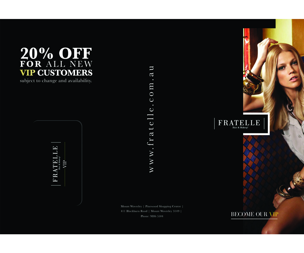 Brochure Design by laura for Fratelle Hair & Make up | Design #1825069