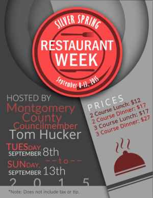 Silver Spring Restaurant Week 2015 | Flyer-Design von Chinmayees