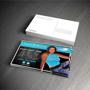 My mission is to save lives through fitness, but I need to get the word out! Post card needed STAT! | Diseño de Postal por Priyo Subarkah