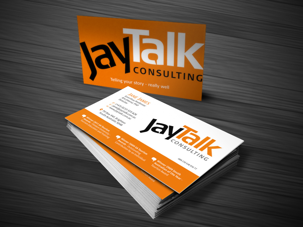 Business Card Design by Atvento Graphics for JayTalk Consulting | Design #1770345