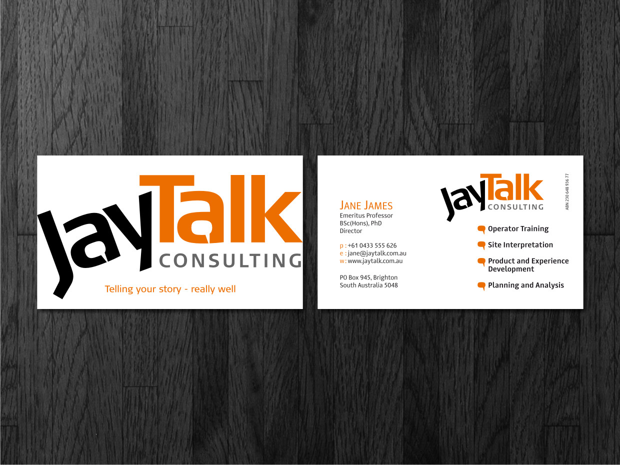 Diseño de Tarjeta de Presentación por Atvento Graphics para JayTalk Consulting | Diseño #1793441