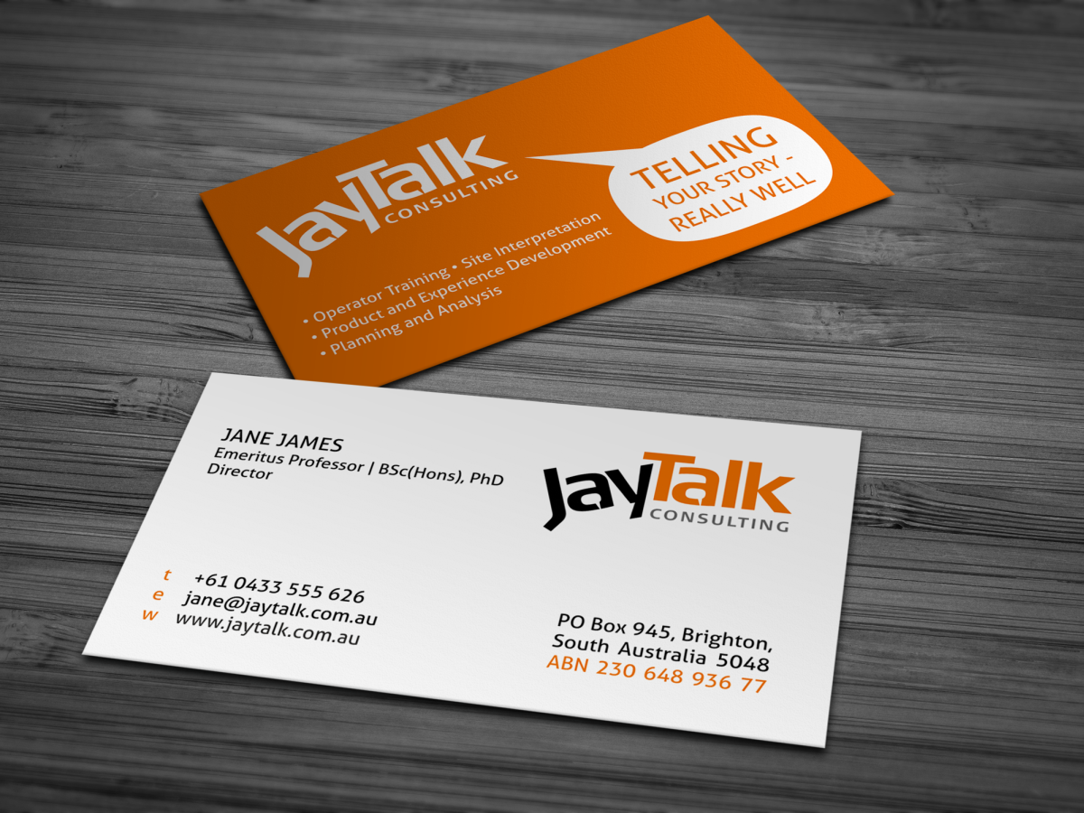 Business Card Design by HYPdesign for JayTalk Consulting | Design #1777530