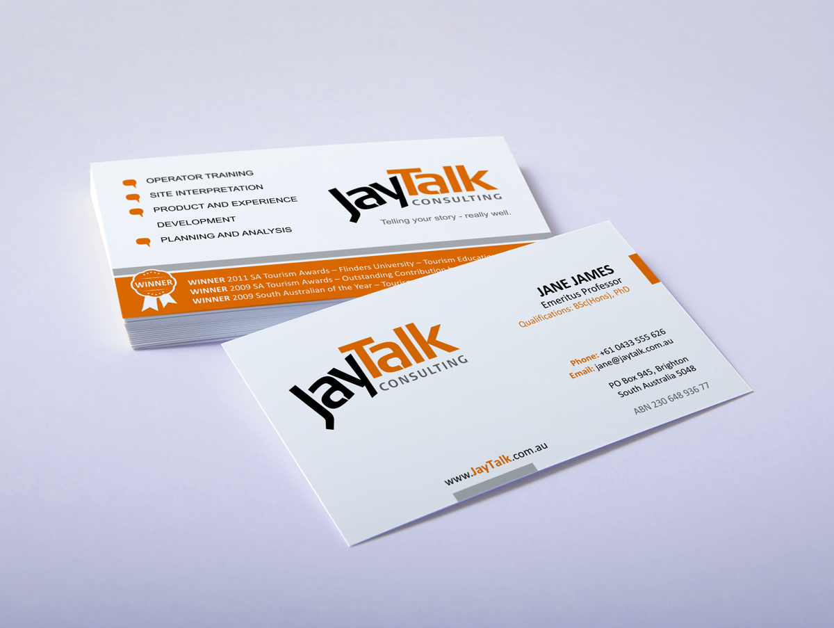 Business Card Design by logodentity for JayTalk Consulting | Design #1774764