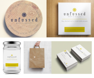 Unfussed Body & Beauty ~ Fall in love with your skin again | Diseño de Logo por Empathy Design