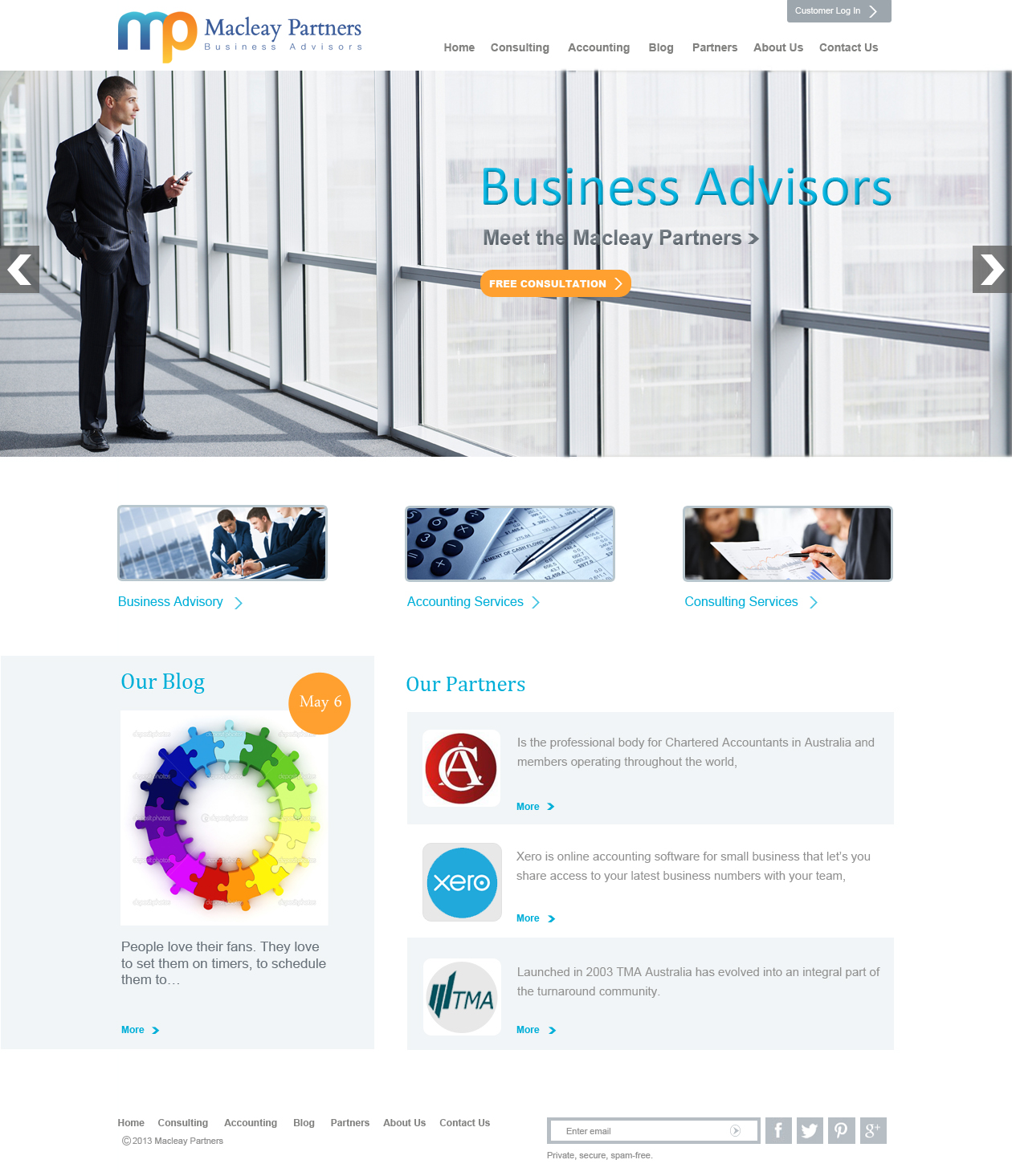 Wordpress Design by Creative1984 for Macleay Partners | Design #1781333