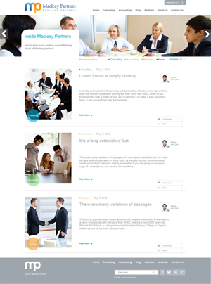 Diseño Wordpress por Creative1984 para Macleay Partners | Diseño #1781371
