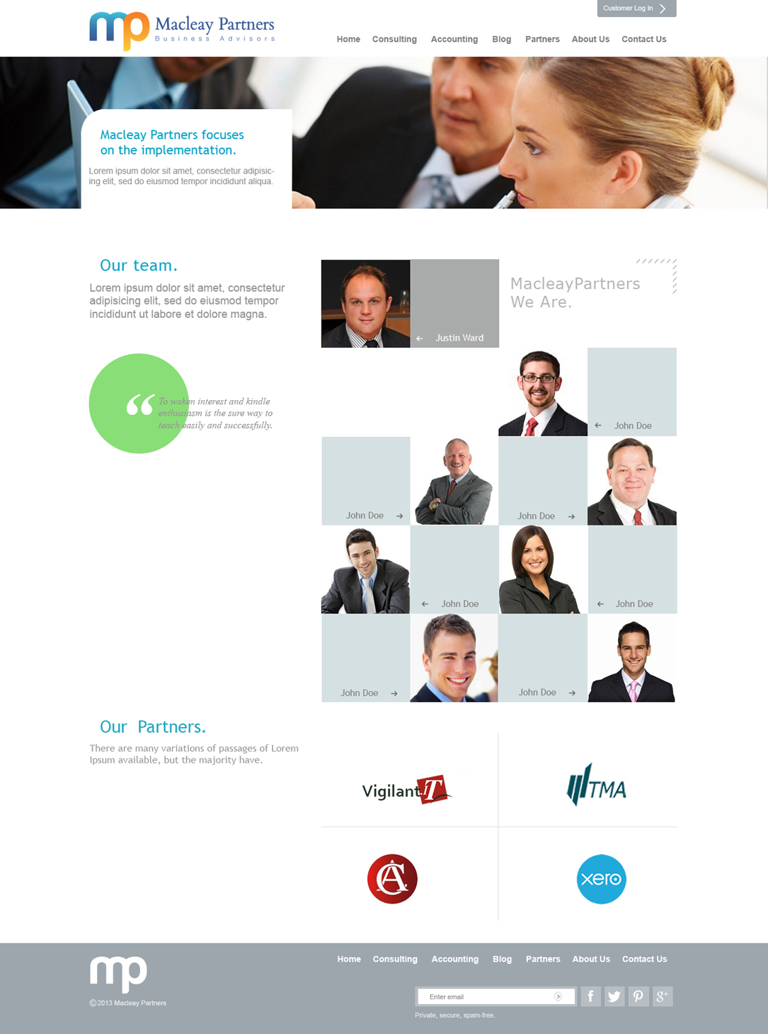 Wordpress Design by Creative1984 for Macleay Partners | Design #1805516