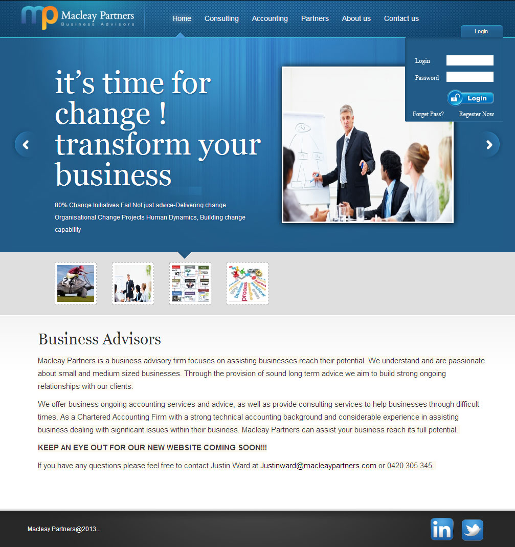 WordPress-Design von Viranidevelopers für Macleay Partners | Design #1786765