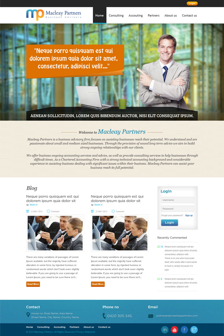 WordPress-Design von Mayank Patel für Macleay Partners | Design #1775520