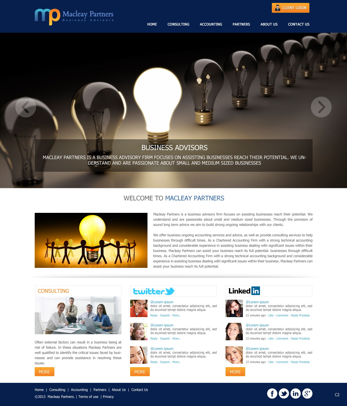 Wordpress Design by pb for Macleay Partners | Design #1771898