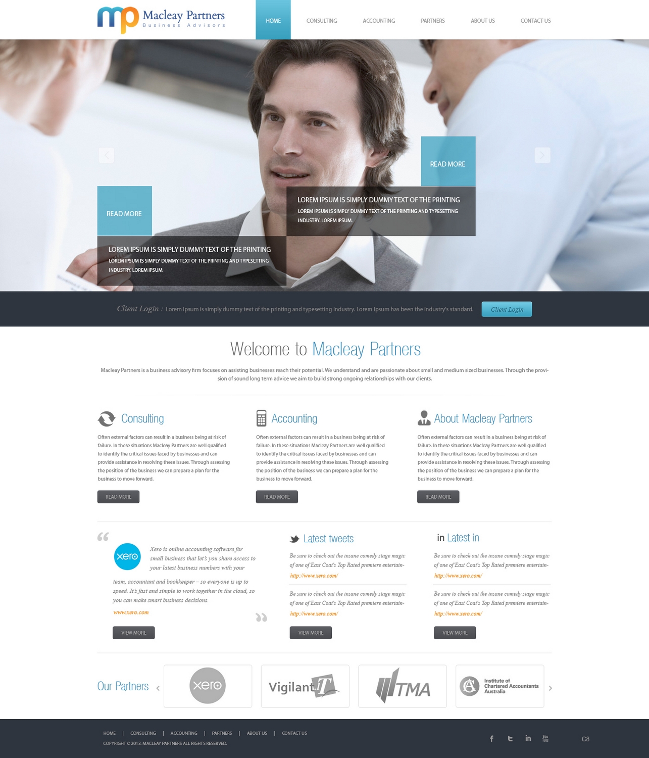 Wordpress Design by pb for Macleay Partners | Design #1771903