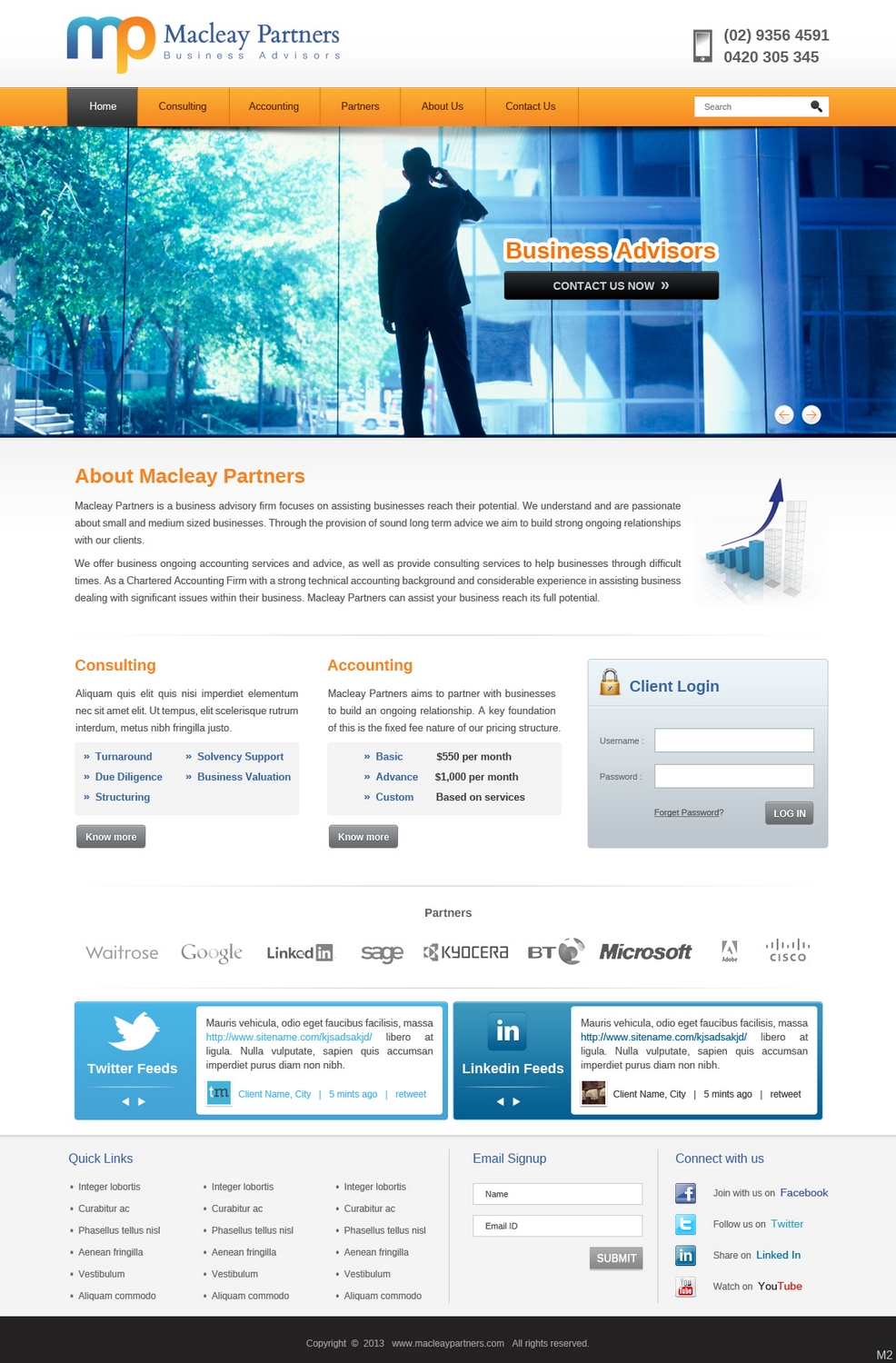 WordPress-Design von pb für Macleay Partners | Design #1771914