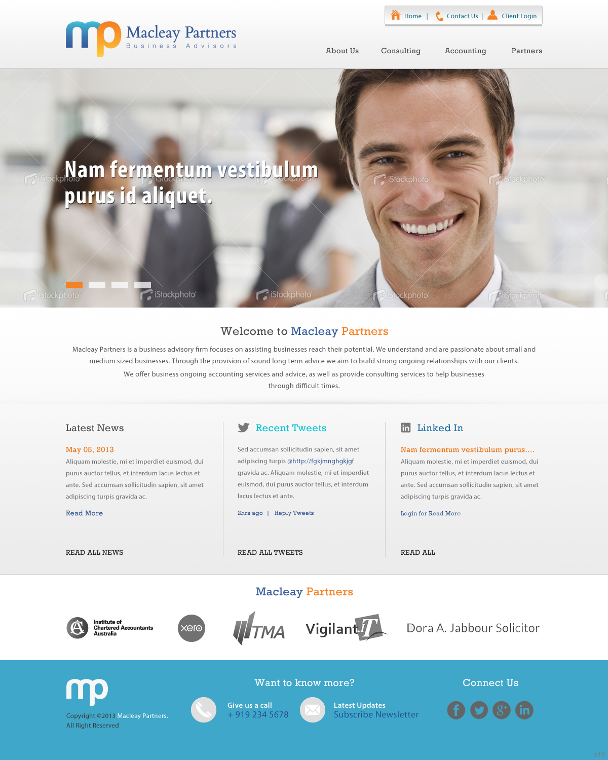 Wordpress Design by pb for Macleay Partners | Design #1778910
