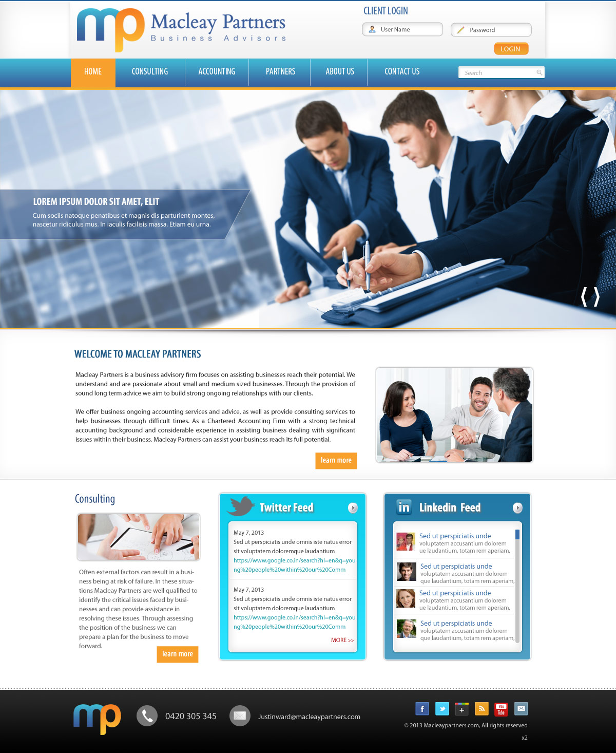 WordPress-Design von pb für Macleay Partners | Design #1778971