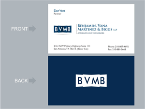 Logo Design by ideartery for Benjamin, Vana, Martinez  Biggs, L.L.P. | Design: #390038
