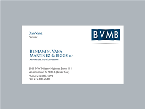 Logo Design by ideartery for Benjamin, Vana, Martinez  Biggs, L.L.P. | Design: #390047