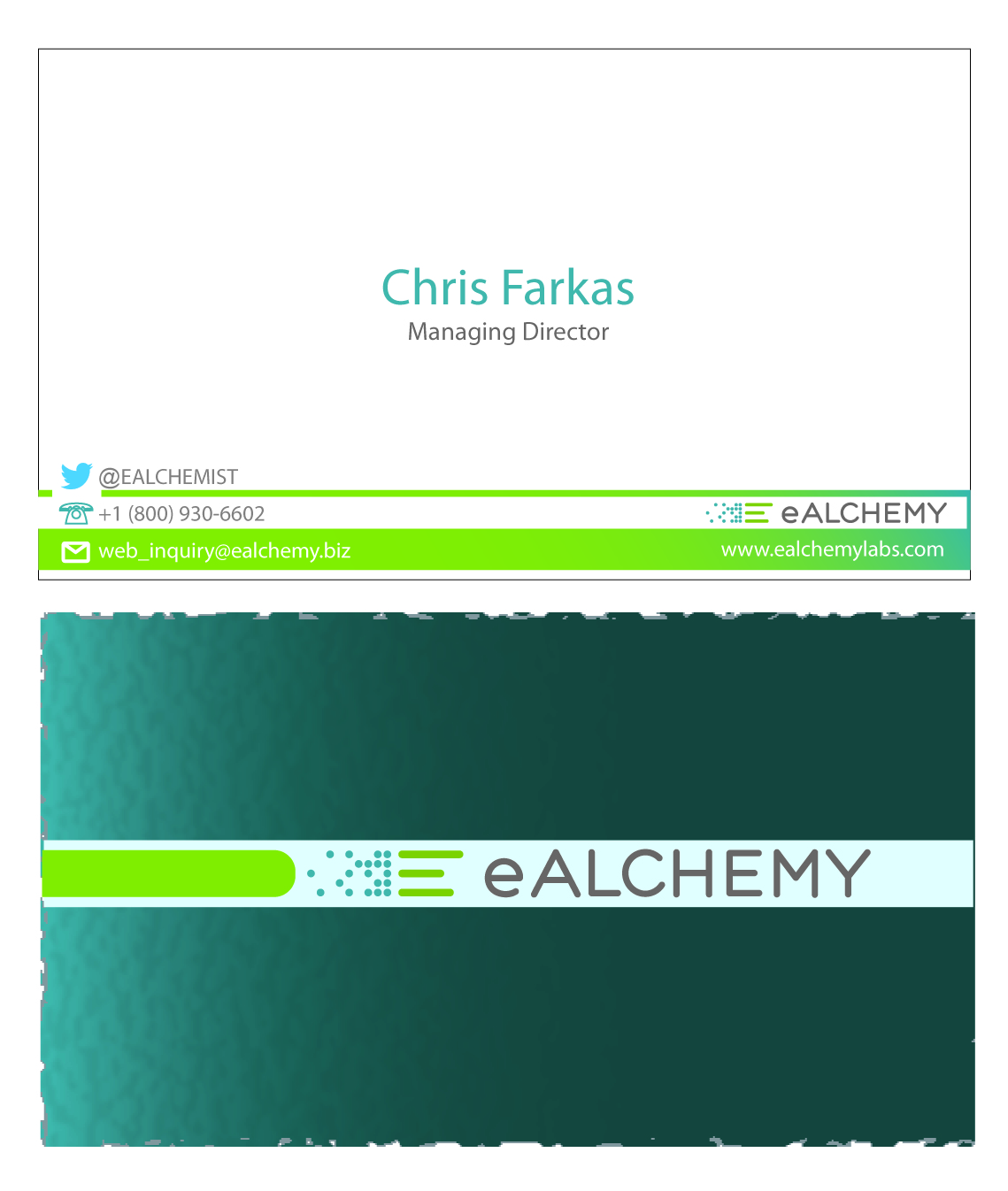 Business Card Design by RitzyM for eAlchemy | Design #1775318