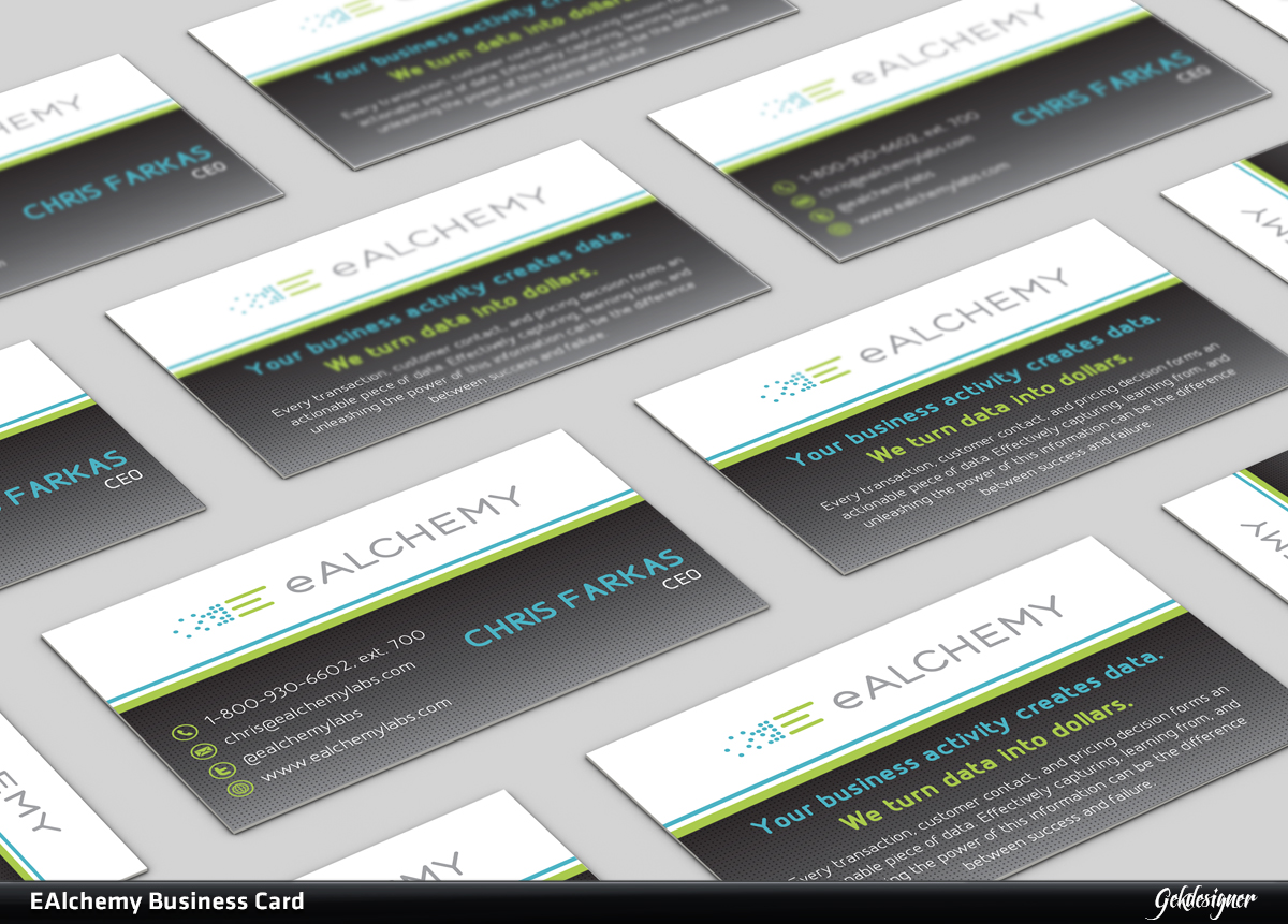 Business Card Design by gekgrfx for eAlchemy | Design #1774521