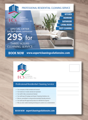 Postcard $29 for 3 hours cleaning service  | Postcard Design by alex989
