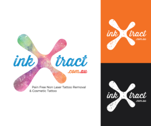 InkXtract  on next line  Pain Free Non Laser Tattoo Removal & Cosmetic Tattoo | Logo Design by Pratik Mevada