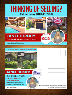 Diseño de Postal por debdesign para Catalina Realtors | Diseño: #6899184