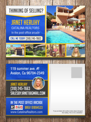 Diseño de Postal por creative.bugs para Catalina Realtors | Diseño: #6899083