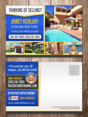 Diseño de Postal por creative.bugs para Catalina Realtors | Diseño: #6899307