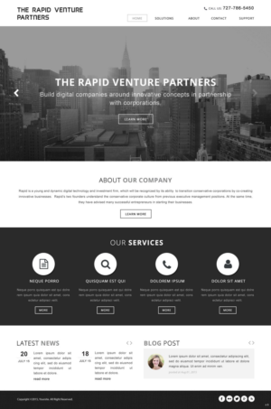 Web Design by pb for Rapid Venture Partners | Design: #6894692