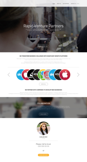 Web Design by dii for Rapid Venture Partners | Design: #6981484