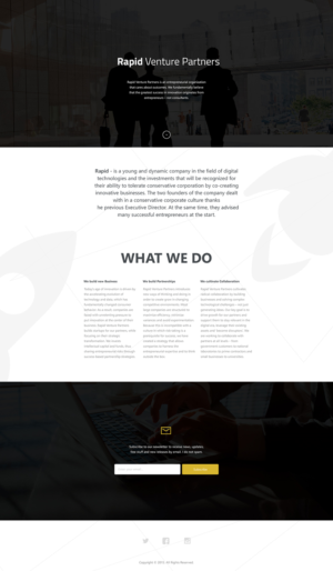 Web Design by dii for Rapid Venture Partners | Design: #6986504